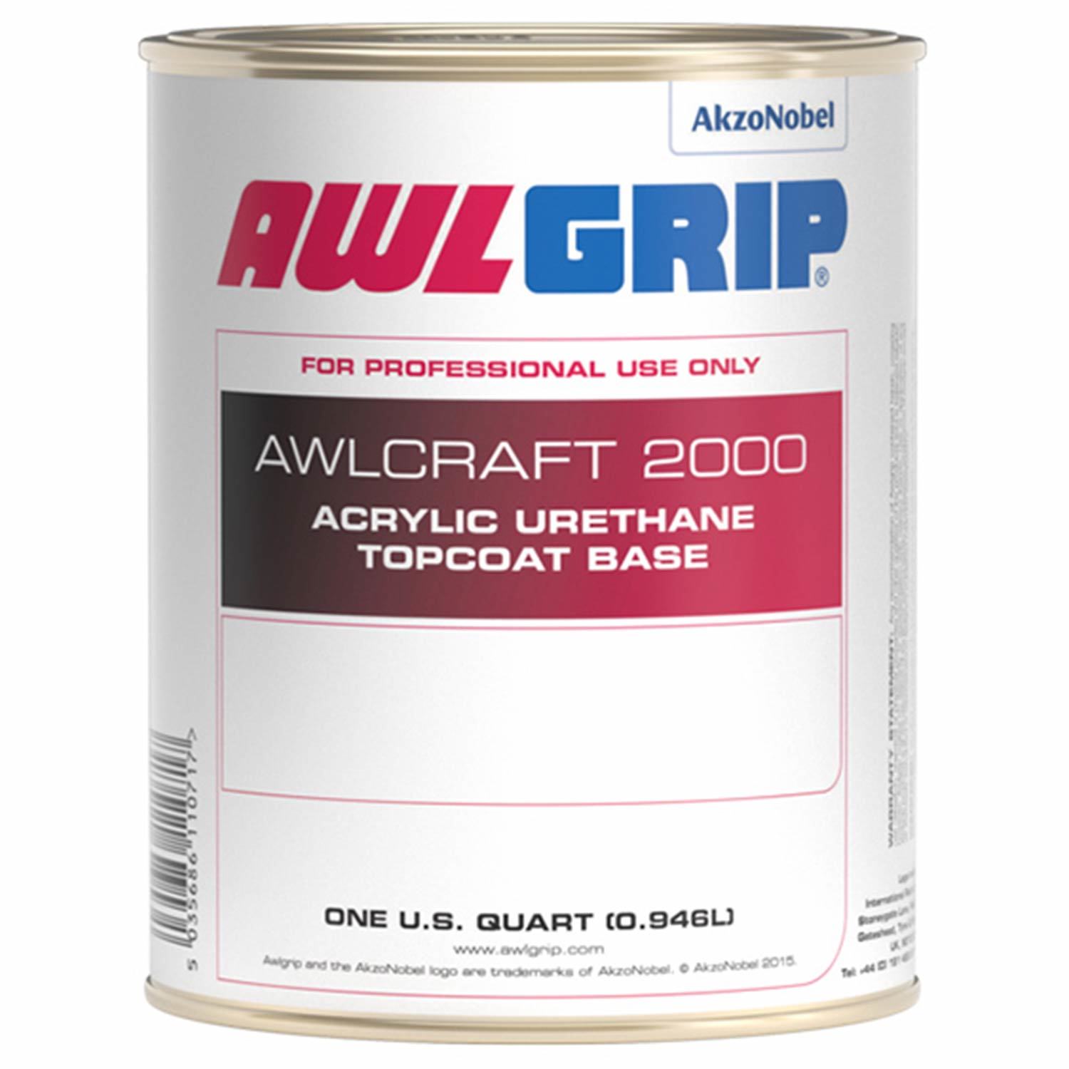 Awlcraft 2000 Acrylic Urethane High-Gloss Topcoat, Quart