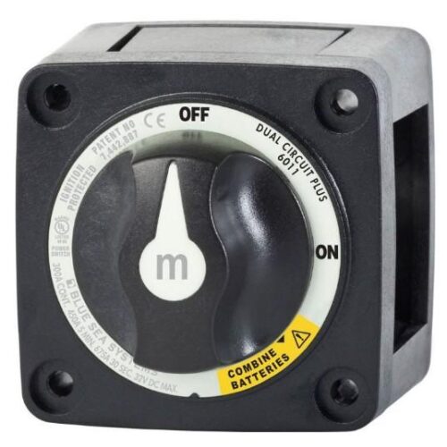 BLUE SEA Switch Battery M DualCircPlus Blk