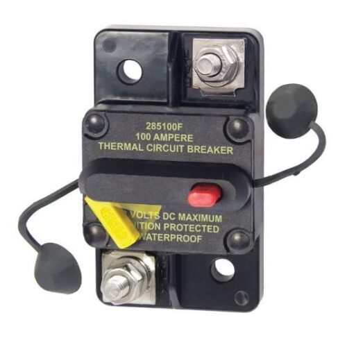 BLUE SEA Circuit Breaker, Bus 285 SfcMt 100 A