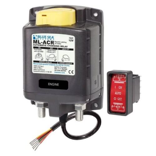 BLUE SEA Solenoid ML 500A 12V ACR w/manCtrl