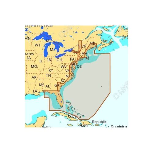 C-MAP Max Wide microSD – U.S. East Coast & Bahamas
