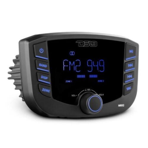 DS18 Marine and Powersports Headunit 3″ LCD screen , 2 Zones, 4 volts Output, BT, RDS 4X40 Watts