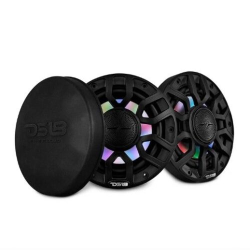 DS18 NXL 6.5″ 2-WAY COAXIAL MARINE SPEAKER WITH DIGITAL LED LIGHTS AND BULLET TWEETER 150 WATTS 4-OHM