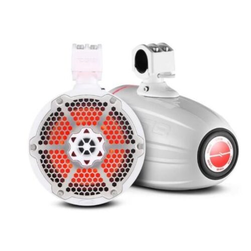 DS18 NXL 8″ Neodymium Marine and Powersports Towers with Built-in Passive Radiator – White