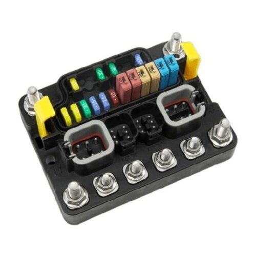 EGIS MT Series 12 Pos Sealed ATM Fuse/CB Block + 250 A Ground Bus