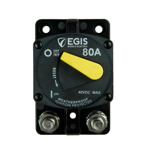 EGIS MOBILE ELECTRIC Circuit Breaker, 87 Series, 80 A, Surface Mount, Retail Pack