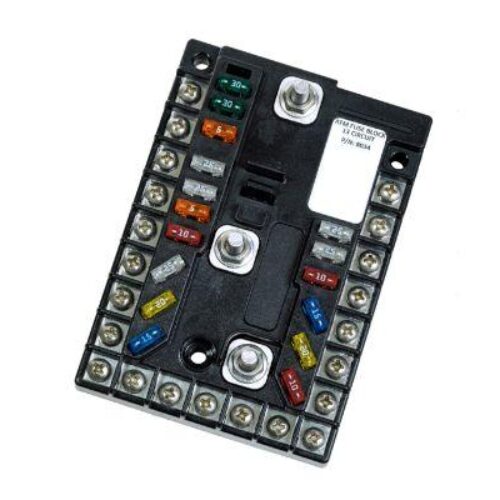 EGIS MOBILE ELECTRIC Fuse Block, 200 A, 13 Circuit w Gnd & Blown Fuse LEDs
