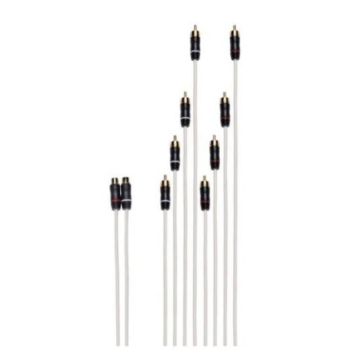 FUSION Performance RCA Cable Dual Female to 8-way Male Splitter, 2.1 ft