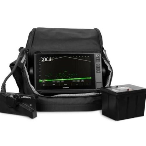 GARMIN ECHOMAP UHD2 93sv LiveScope Plus Ice Fishing Bundle LI w/ Garmin Navionics+ Maps for U.S. inland