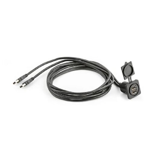 JL AUDIO Panel-mount Audio Connector, Dual USB Port for Panel-mounting (XMD-USB2X-PNL)