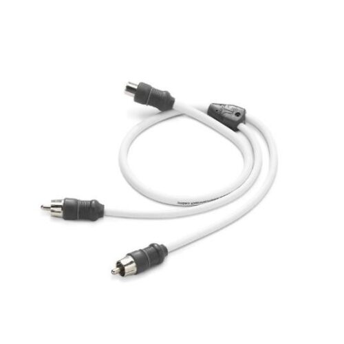 JL AUDIO XMD-WHTAICY-1F2M: Marine Y-Adaptor, 1 Female Jack, 2 Male Plugs