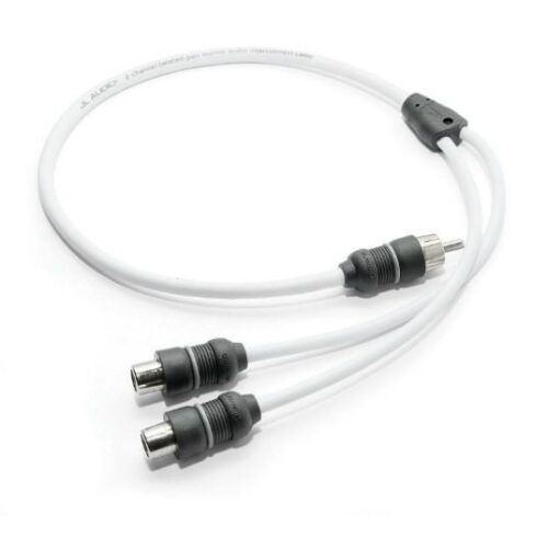 JL AUDIO XMD-WHTAICY-1M2F: Marine Y-Adaptor, 1 Male Plug, 2 Female Jacks