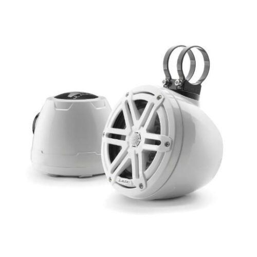 JL AUDIO M3-650VEX-GW-S-GW: 6.5″ VEX Tower Speakers, Gloss White Enclosure, Gloss White Sport Grille