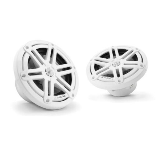 JL AUDIO M3-650X-S-GW: 6.5″ Marine Speakers, Sport Grille, Gloss White, PAIR