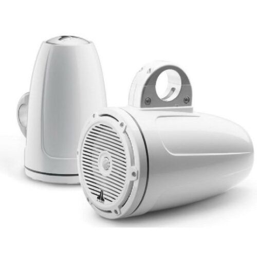 JL AUDIO M3-770ETXV3-GW-C-GW: 7.7″ Tower Speakers, Gloss White Encl., Gloss White Classic Grille, PAIR