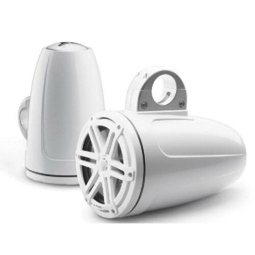 JL AUDIO M3-770ETXV3-GW-S-GW: 7.7″ Tower Speakers, Gloss White Encl., Gloss White Sport Grille, PAIR