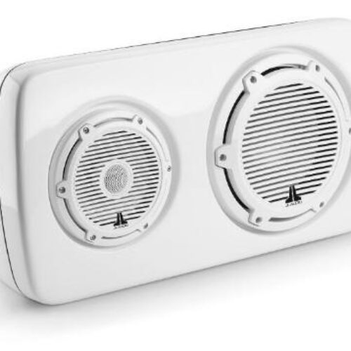 JL AUDIO M6-103EWS-Gw-C-3Gw-L M6 3-Way, Full-Range Enclosed Speaker Sys., Gloss White, White Tweeter, Left-Side