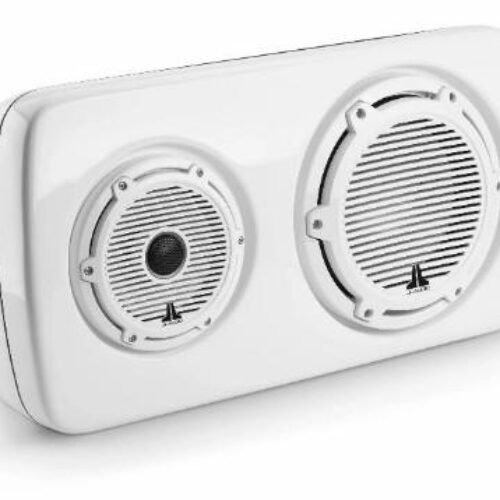 JL AUDIO M6-103EWS-Gw-C-GwGw-L, M6 3-Way, Full-Range Enclosed Speaker Sys., Gloss White, Black Tweeter, Left-Side