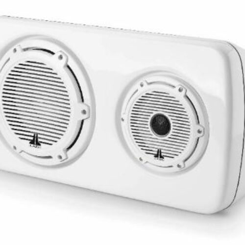 JL AUDIO M6-103EWS-Gw-C-GwGw-R, M6 3-Way, Full-Range Enclosed Speaker Sys., Gloss White, Black Tweeter, Right-Side