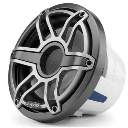 JL AUDIO M6-10IB-S-GMTI-4: 10″ Marine Subwoofer (250W, 4 ohm), Infinite Baffle, Sport Grille