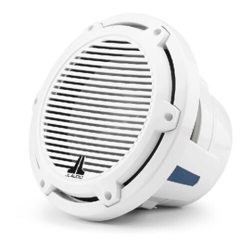 JL AUDIO M6-10W-C-GWGW-4: 10″ Marine Subwoofer Driver, Gloss Trim Ring and White Classic Grille, 4 O
