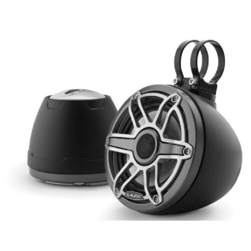 JL AUDIO M6-650VEX-MB-S-GMTI: 6.5″ VEX Tower Speakers, Matte Black Encl., Gunmetal Titanium Sport Grille