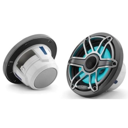 JL AUDIO M6-650X-S-GMTI-I: 6.5″ Marine Speakers, Sport Grille, Gunmetal Trim, Titanium Grille, ILLUM