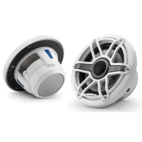 JL AUDIO M6-650X-S-GWGW: 6.5″ Marine Speakers, Sport Grille, Gloss White Trim, Gloss White Grille