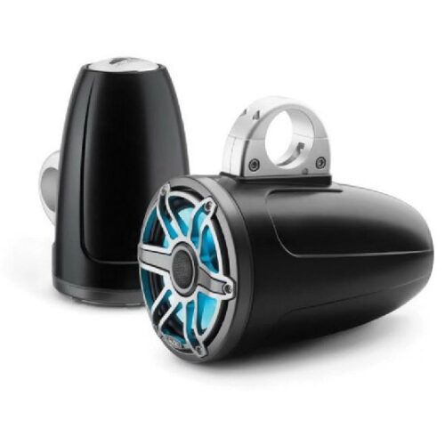 JL AUDIO M6770ETXV3-SB-S-GMTI-I: 7.7″ Enclosed Tower Speakers, Sport Grille, Satin Black, ILLUM