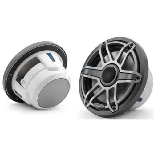 JL AUDIO M6-770X-S-GMTI:  7.7″ Marine Speakers, Sport Grille, Gunmetal Trim Ring, Titanium Grille