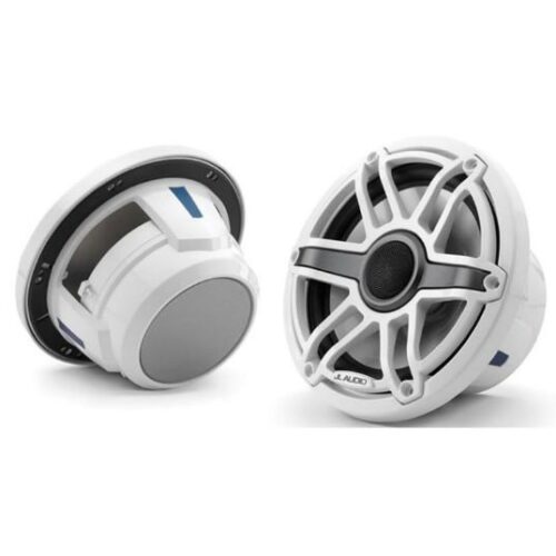 JL AUDIO M6-770X-S-GWGW: 7.7″ Marine Speakers, Sport Grille, Gloss White Trim Ring, Gloss White Grille