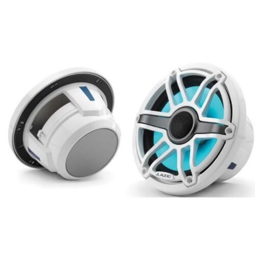 JL AUDIO M6-770X-S-GWGW-I: 7.7″ Marine Speakers, Sport Grille, Gloss White Trim & Grille, ILLUM
