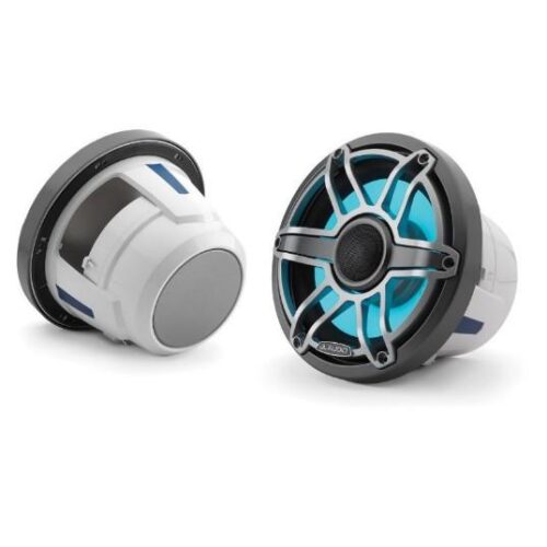 JL AUDIO M6-880X-S-GMTI-I: 8.8″ Marine Speakers, Sport Grille, Gunmetal Trim, Titanium Grille, ILLUM