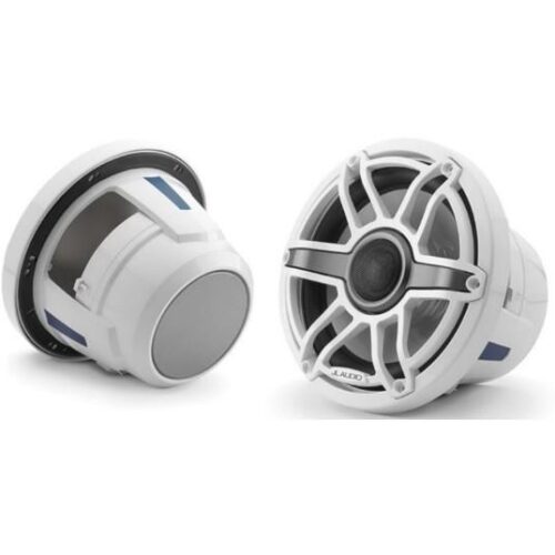 JL AUDIO M6-880X-S-GWGW: 8.8″ Marine Speakers, Sport Grille, Gloss White Trim, Gloss White Grille