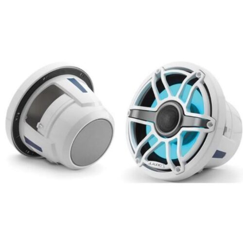 JL AUDIO M6-880X-S-GWGW-I: 8.8″ Marine Speakers ,Gloss White Sport Grille & Trim, RGB LED