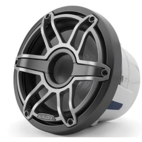 JL AUDIO M6-8IB-S-GMTI-4: 8″ Marine Subwoofer (200W, 4 ohm), Infinite Baf., Gunmetal Titan. Sport Grille
