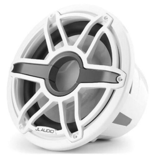 JL AUDIO M7-12IB-S-GWGW-4: 12″ Marine Subwoofer, 600W, 4ohm, Gloss White Sport Grille, EACH