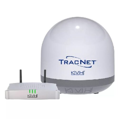KVH TracNet Coastal Pro 5G/LTE and Wi-Fi System; Ultra-Compact Antenna w/Hybrid DC-powered Hub