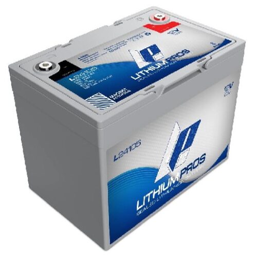 LITHIUM PROS LiFePO4 Battery, 12V/105 Ah  (Trolling/Deep cycle, Grp 24) Bluetooth