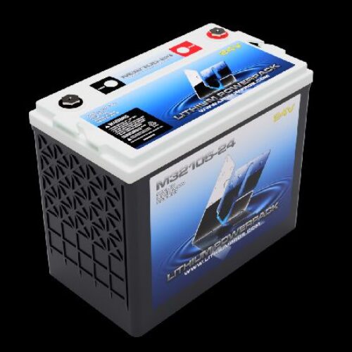 LITHIUM PROS LiFePO4 Battery, 24V/105 Ah (Trolling/Deep cycle, Grp GC12) Bluetooth