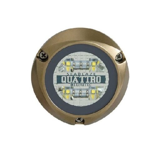 LUMITEC Quattro Underwater Light, Bronze, White/Blue