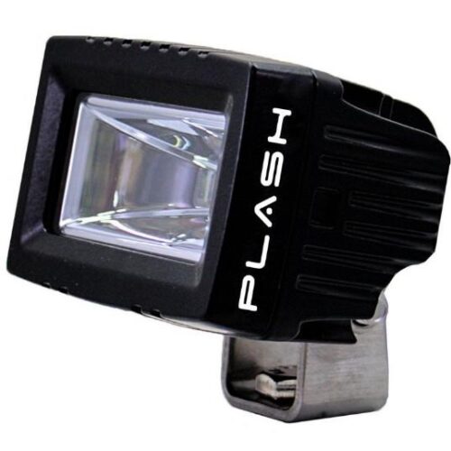PLASHLIGHTS 20W Low Profile LED Spreader Light – 120° Scene Flood – Black Housing