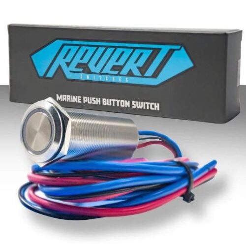 PLASHLIGHTS REVERT Harsh Environment 22MM Dual Color Push Button Momentary – Stainless Steel