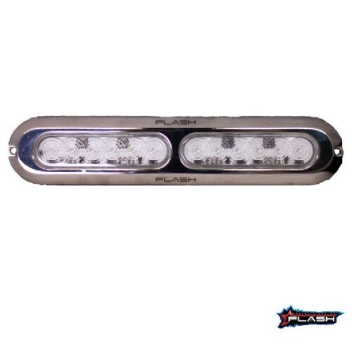 PLASHLIGHTS Poquito 60W Underwater Transom Light – Blue – Pair