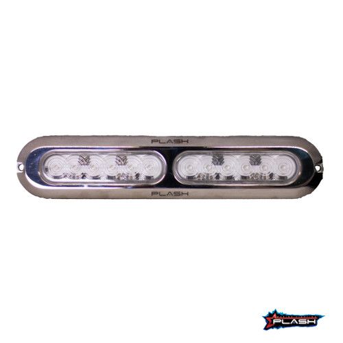 PLASHLIGHTS Poquito 60W Underwater Transom Light – Green – Pair