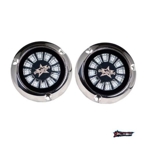 PLASHLIGHTS Epik Underwater Transom Light – Blue + White – Pair