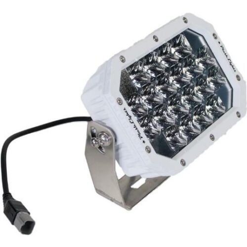PLASHLIGHTS Quad LED Search Light – White Marine Housing
