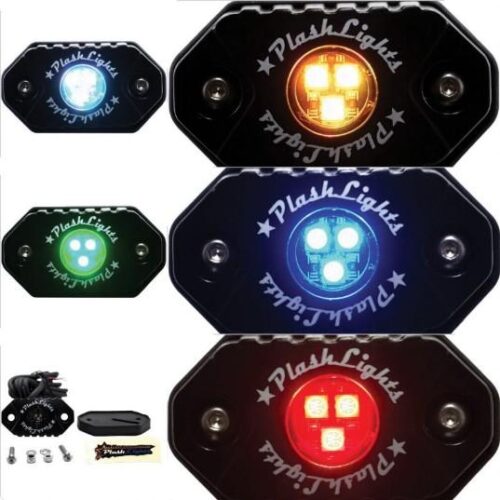 PLASHLIGHTS 9W, RGB Rock Light, Black Housing – Single