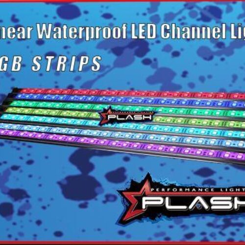 PLASHLIGHTS Linear Waterproof LED Channel Light – RGB – 30″