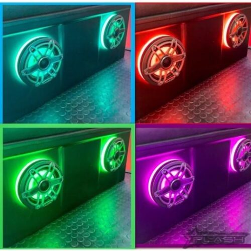 PLASHLIGHTS Multicolor LED Speaker Rings – High Output – JL Audio M6-650X